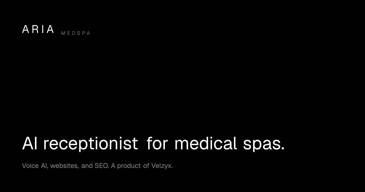 Aria Medspa — Voice AI and marketing for medical spas